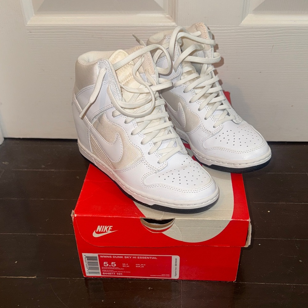 Nike Women's White Dunk Sky Hi Sneakers